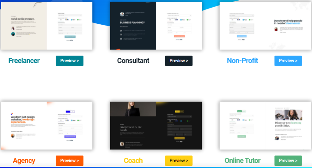 Payment Page has 11 beautiful templates, and we’ll add new templates soon.